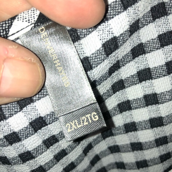 Denver Hayes 2XL  Black and White blousy top-straps with open shoulders-like new - Picture 3 of 5